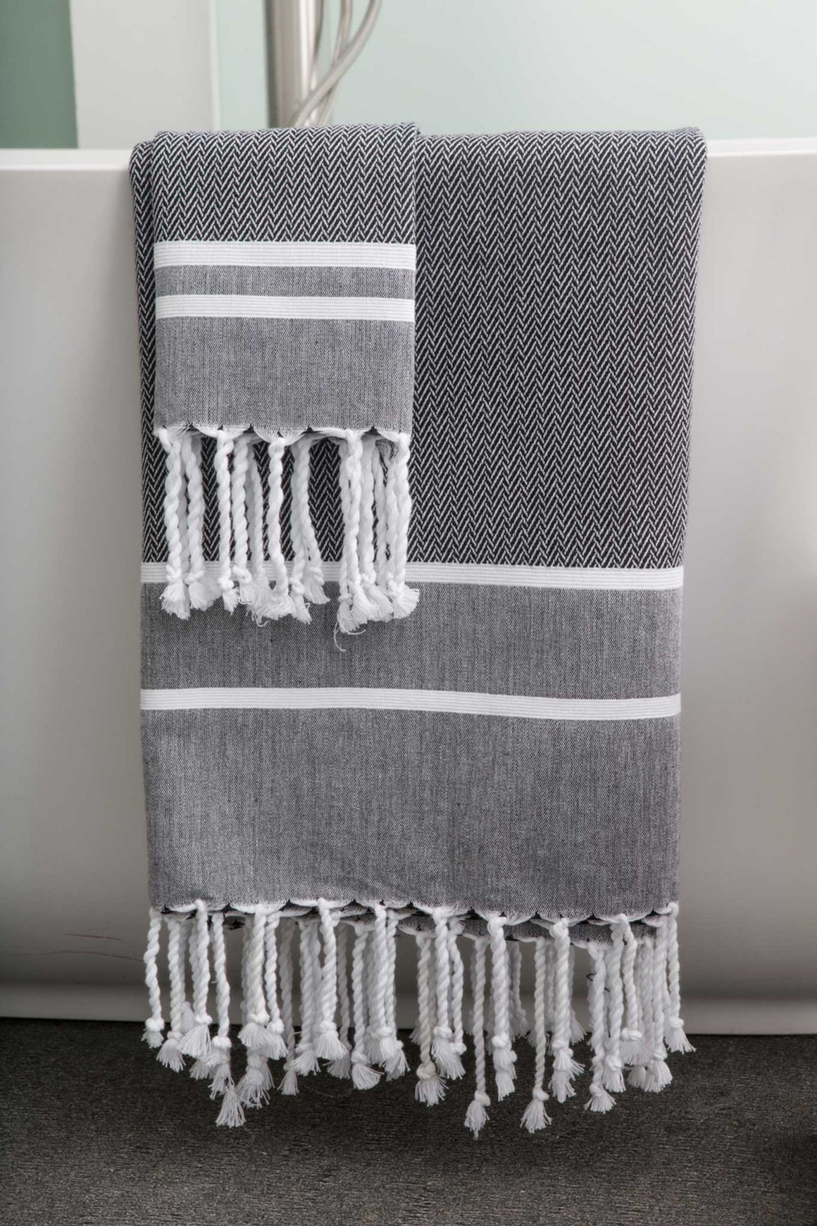 Herringbone Stripe Turkish Towel