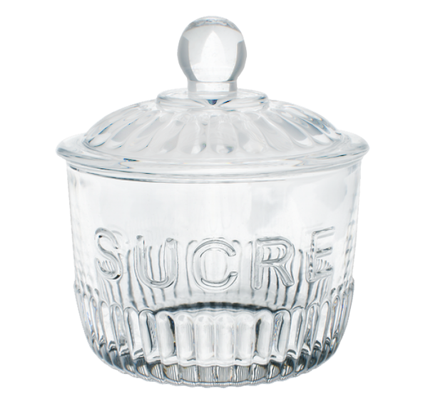 Depression Glass Sugar Jar "Sucre"