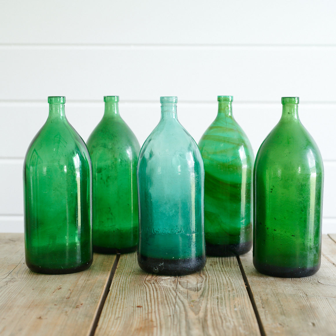Vintage Green Seltzer Vase