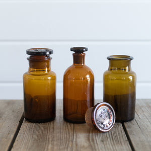 Amber Apothecary Bottle