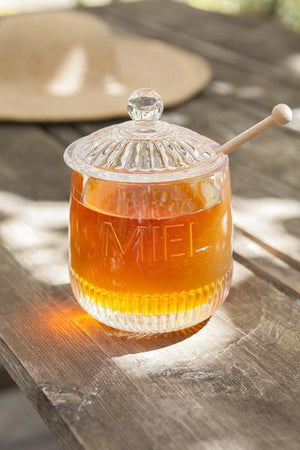 Depression Glass Honey Jar