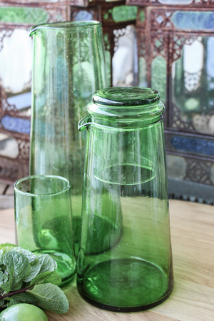 Beldi Glass Tapered Carafe