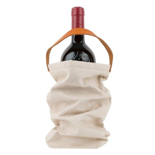 Wine Bag with Leather Handle