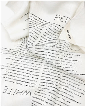 Wine Varieties Tea Towel